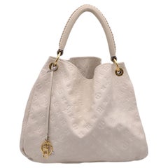 Used Louis Vuitton White Monogram Empreinte Leather Artsy MM Tote Bag