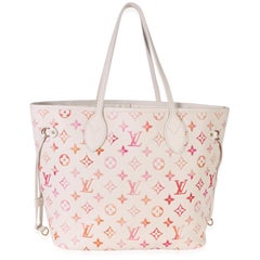 Louis Vuitton White Monogram Empreinte Sunrise Aquarelle Neverfull MM