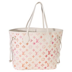 Louis Vuitton White Monogram Empreinte Sunrise Aquarelle Neverfull MM