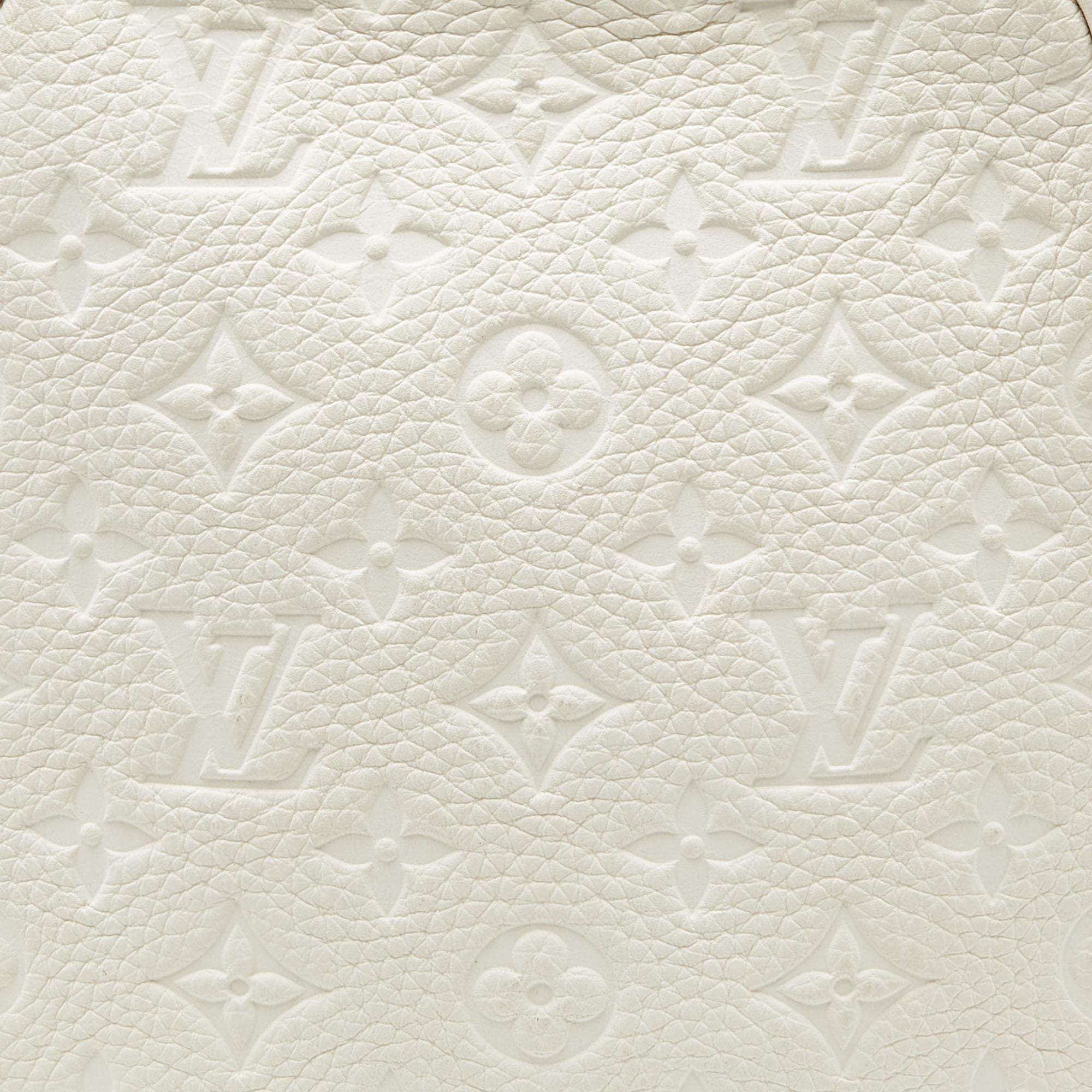 Women's Louis Vuitton White Monogram Empreinte Utility Side Bag For Sale