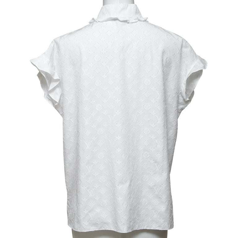 louis vuitton white blouse