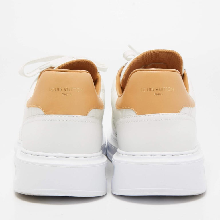 Louis Vuitton White Monogram Leather Beverly Hills Sneakers Size