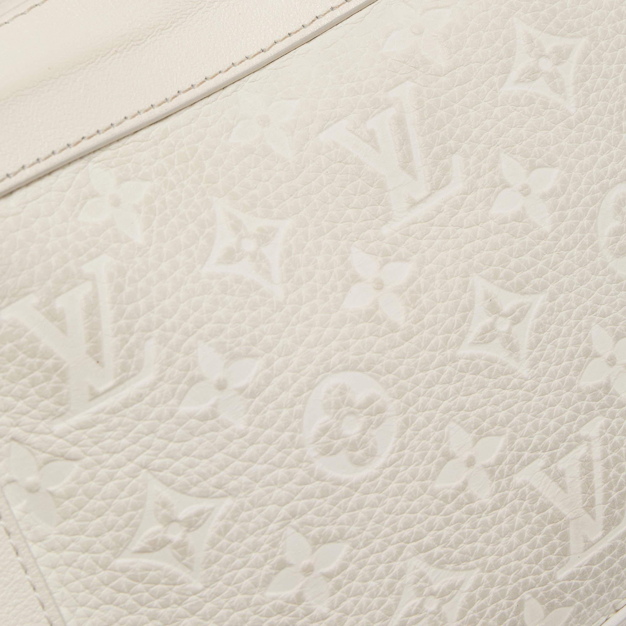 Louis Vuitton White Monogram Leather Legacy Soft Trunk Bag 6