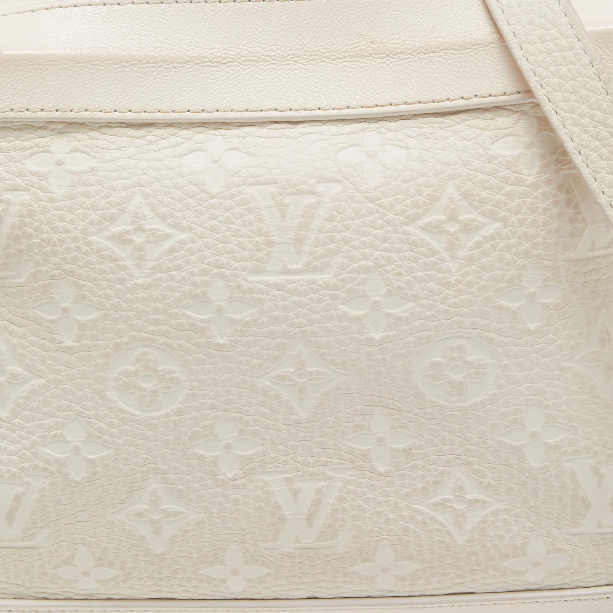 Louis Vuitton White Monogram Leather Legacy Soft Trunk Bag 8