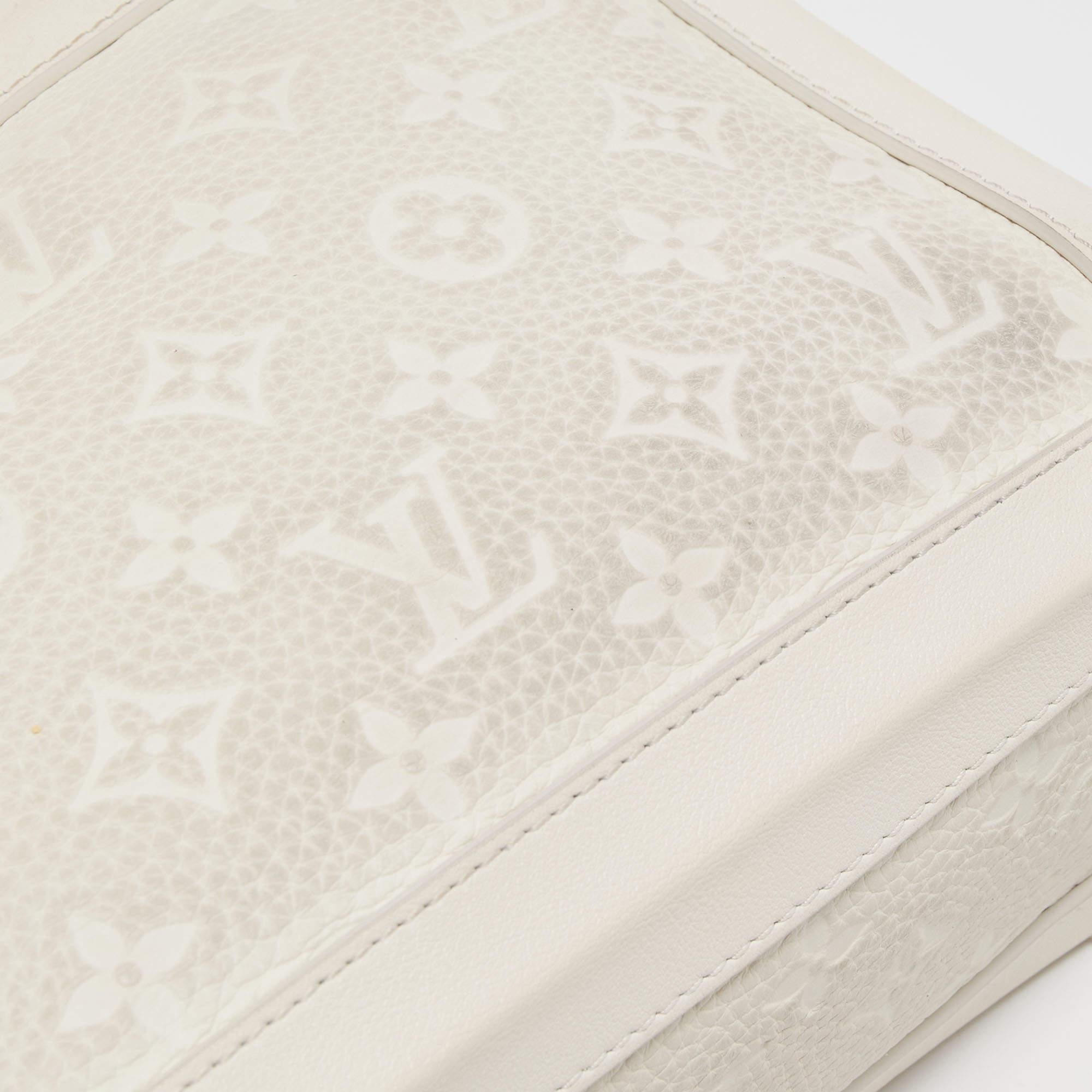 Louis Vuitton White Monogram Leather Legacy Soft Trunk Bag 5