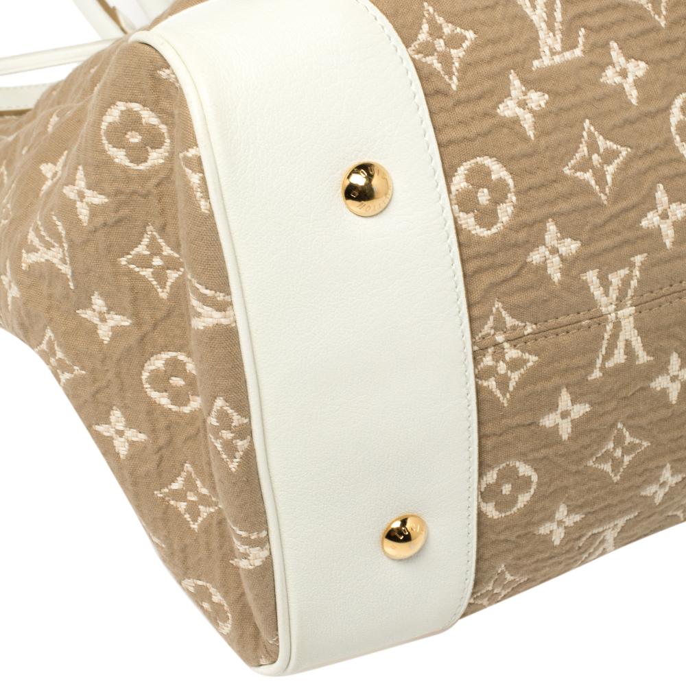 Louis Vuitton White Monogram Limited Edition Sabbia Cabas GM Bag 3