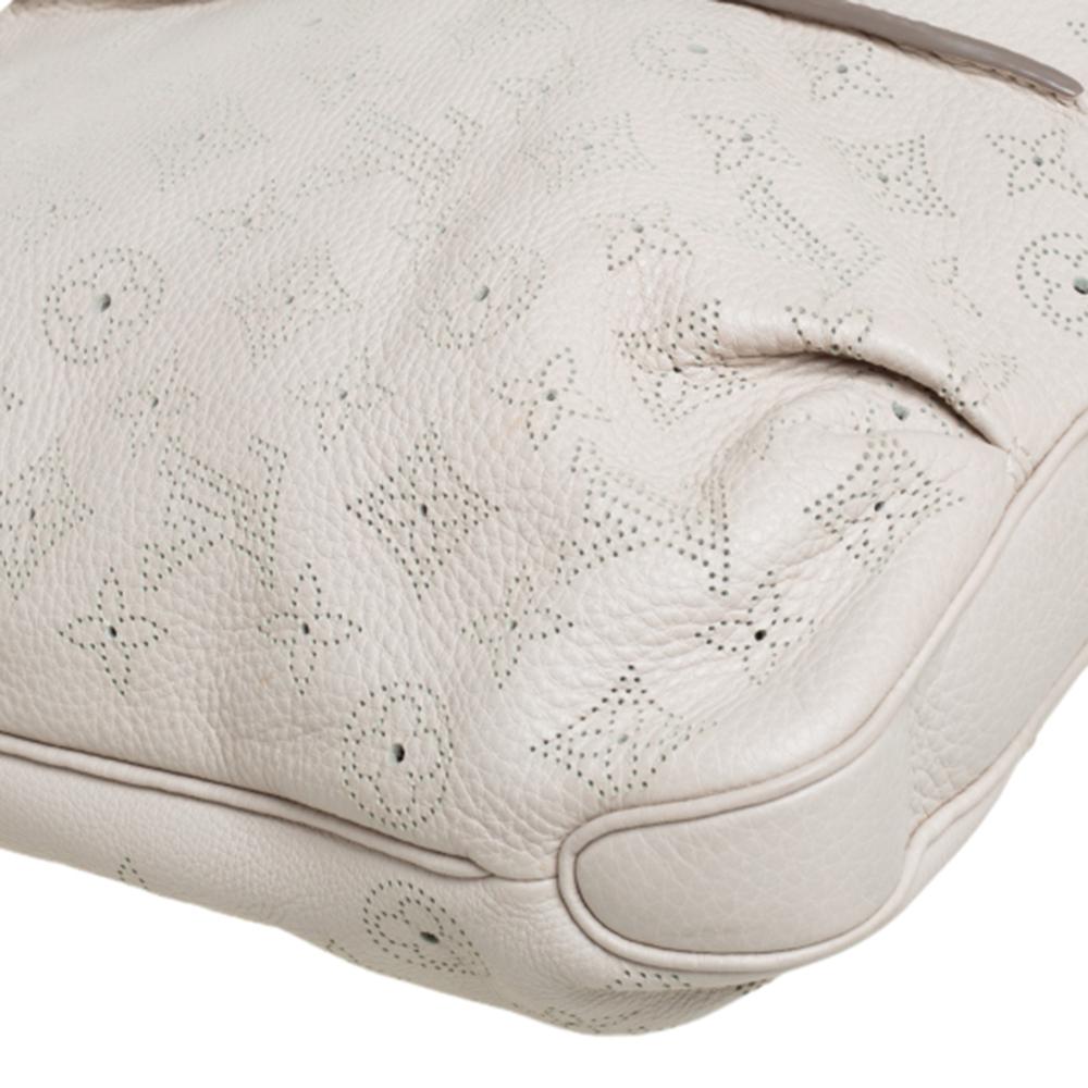 Louis Vuitton White Monogram Mahina Leather Selene PM Bag 5
