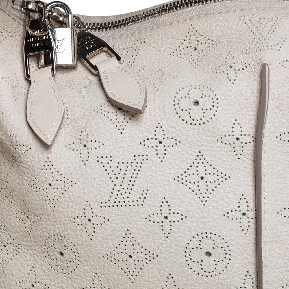 Louis Vuitton White Monogram Mahina Leather Selene PM Bag 3