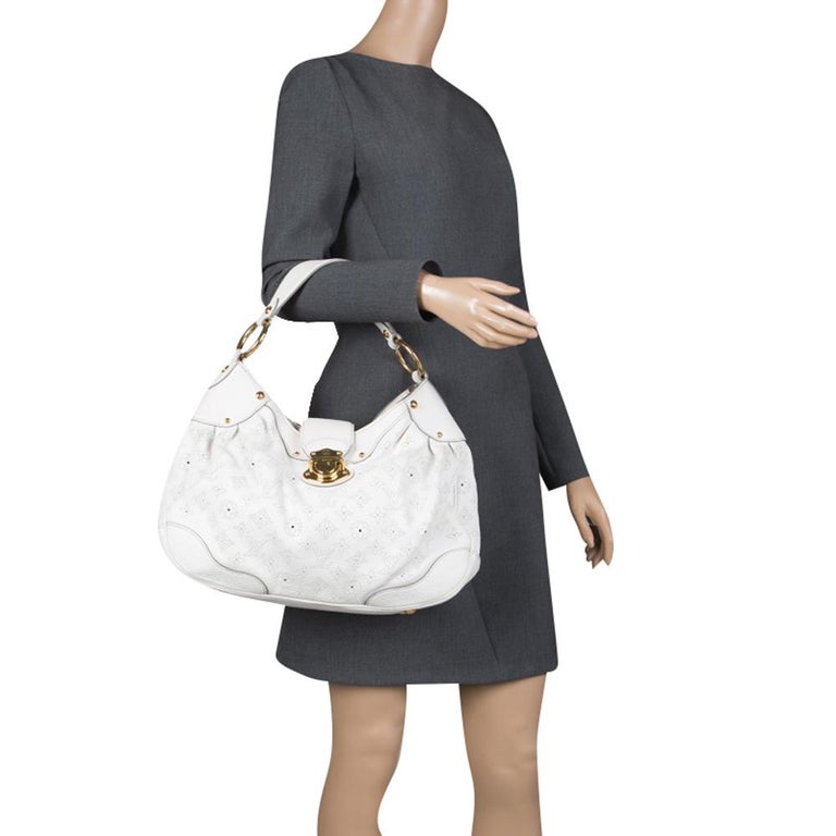 Louis Vuitton White Monogram Mahina Leather Solar PM Bag For Sale at 1stDibs