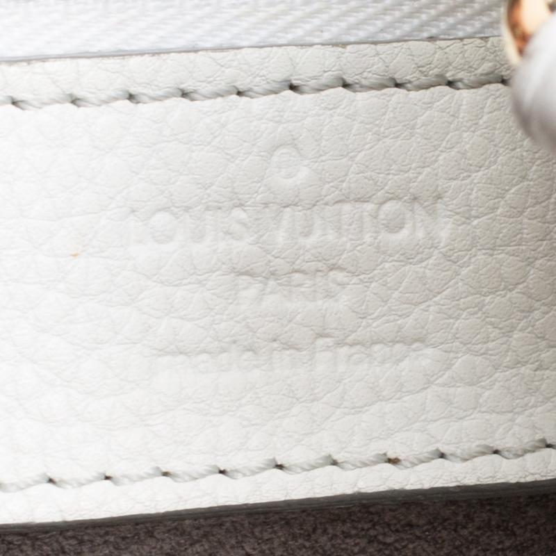Louis Vuitton White Monogram Mahina Leather XL Bag 2