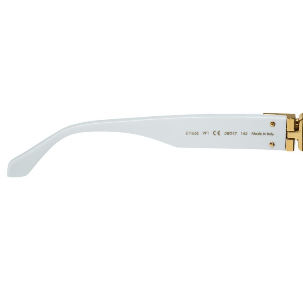Gray Louis Vuitton White Monogram Mirrored 1.1 Millionaire Sunglasses