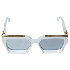 Louis Vuitton Z1560E Eastern Nose Blue Marble Millionaires 1.1 Sunglasses  75lk52 at 1stDibs