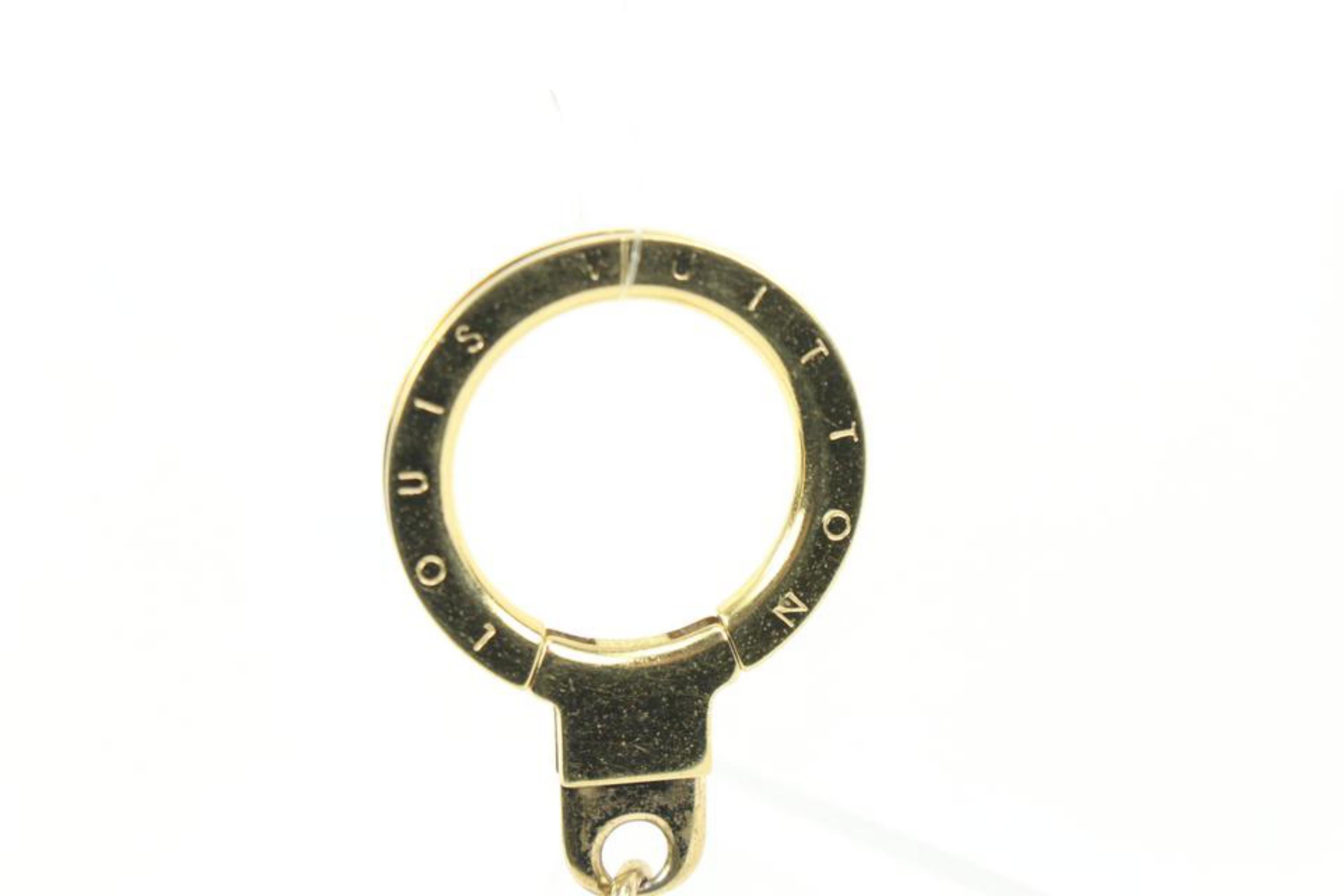 Gray Louis Vuitton White Monogram Multicolor Astropill Round Charm LED Key Fob 96lz41 For Sale