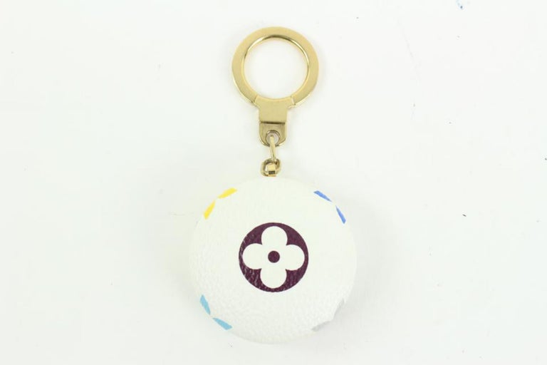 Louis Vuitton White Monogram Multicolor Astropill Round Charm LED Key ...