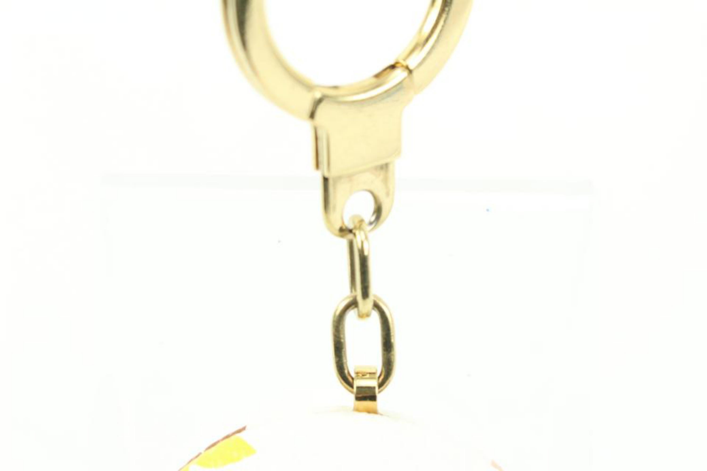 Louis Vuitton White Monogram Multicolor Astropill Round Charm LED Key Fob 96lz41 For Sale 1
