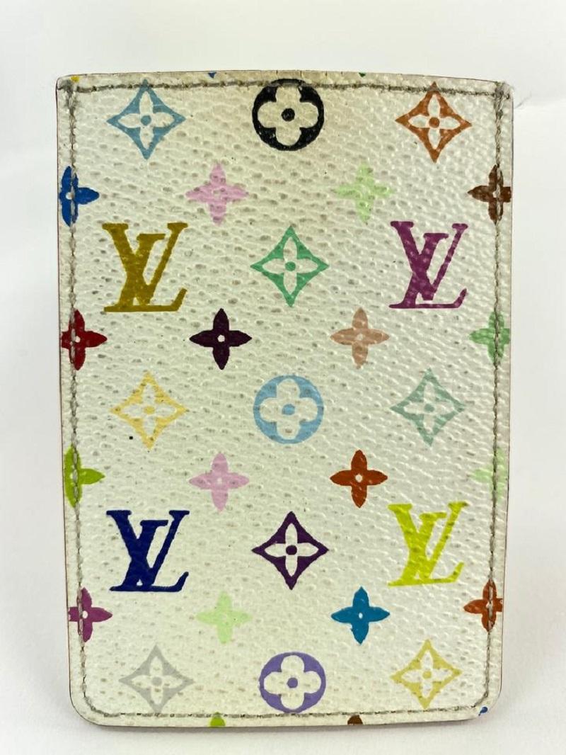 Women's Louis Vuitton White Monogram Multicolor Card Holder or Mirror Case 27LVL1125