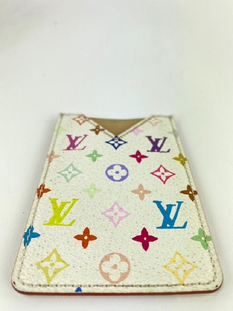 Louis Vuitton White Monogram Multicolor Card Holder or Mirror Case 27LVL1125 1