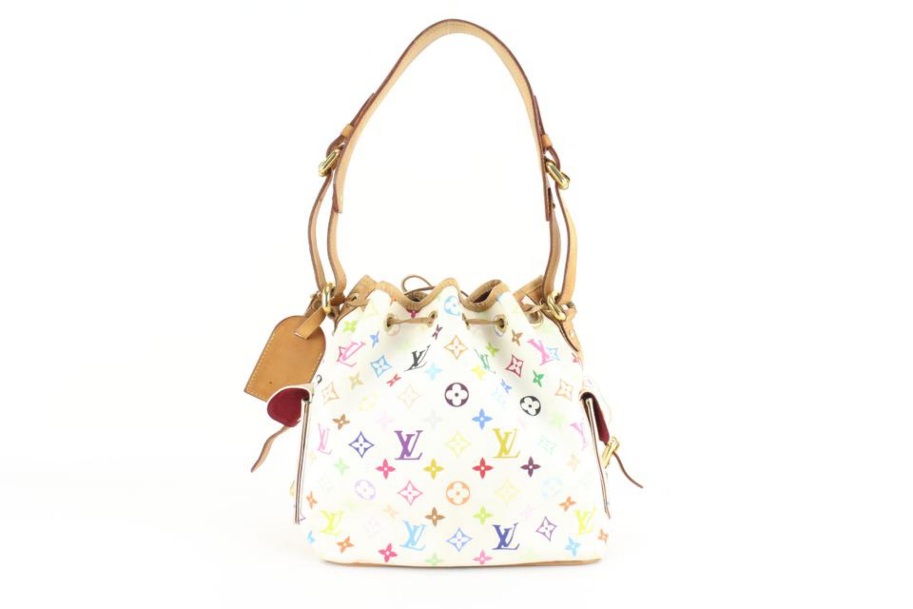 Louis Vuitton White Monogram Multicolor Petit Noe Bag 26lk830s 3