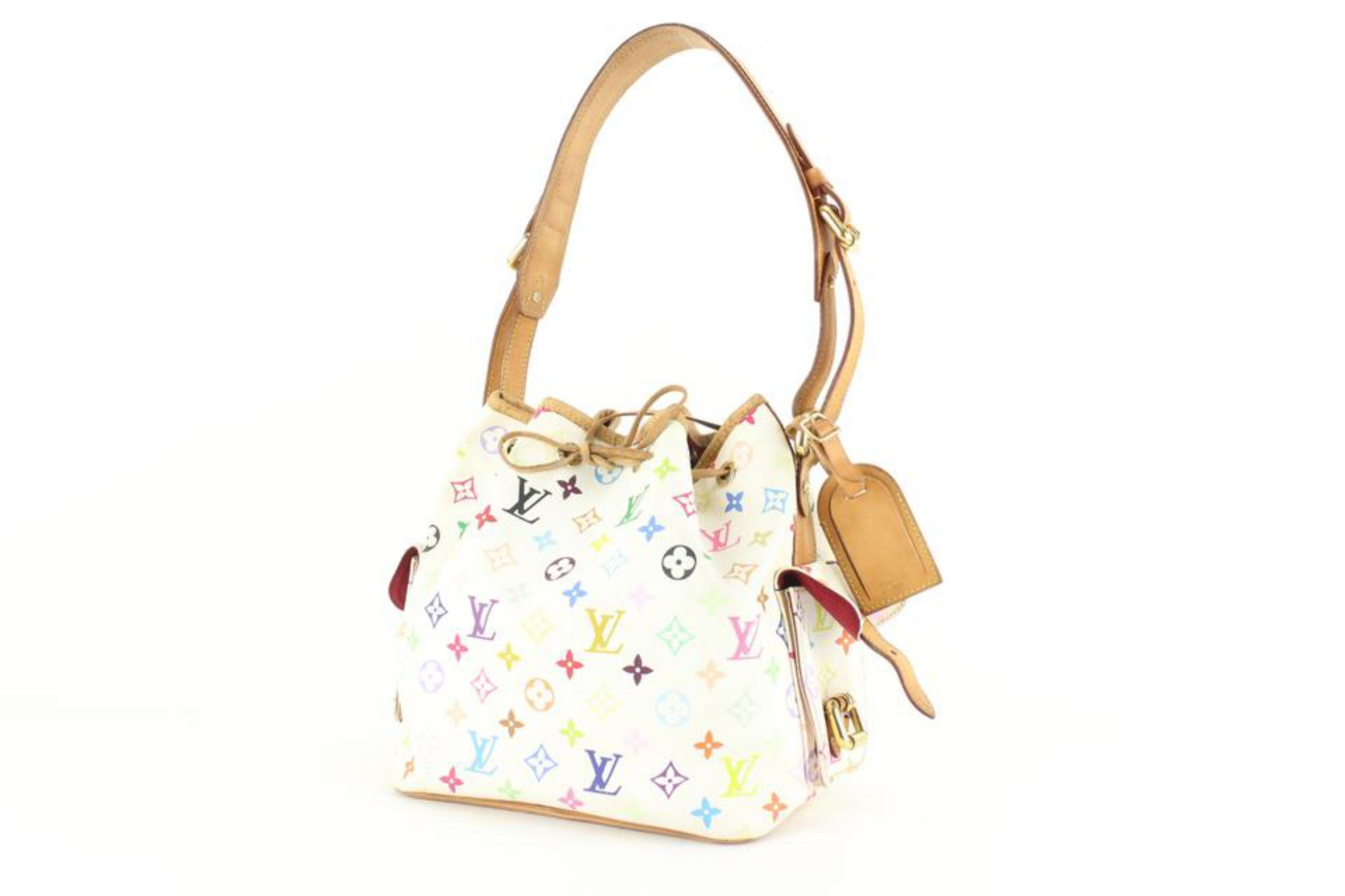 Louis Vuitton White Monogram Multicolor Petit Noe Bag 26lk830s 5