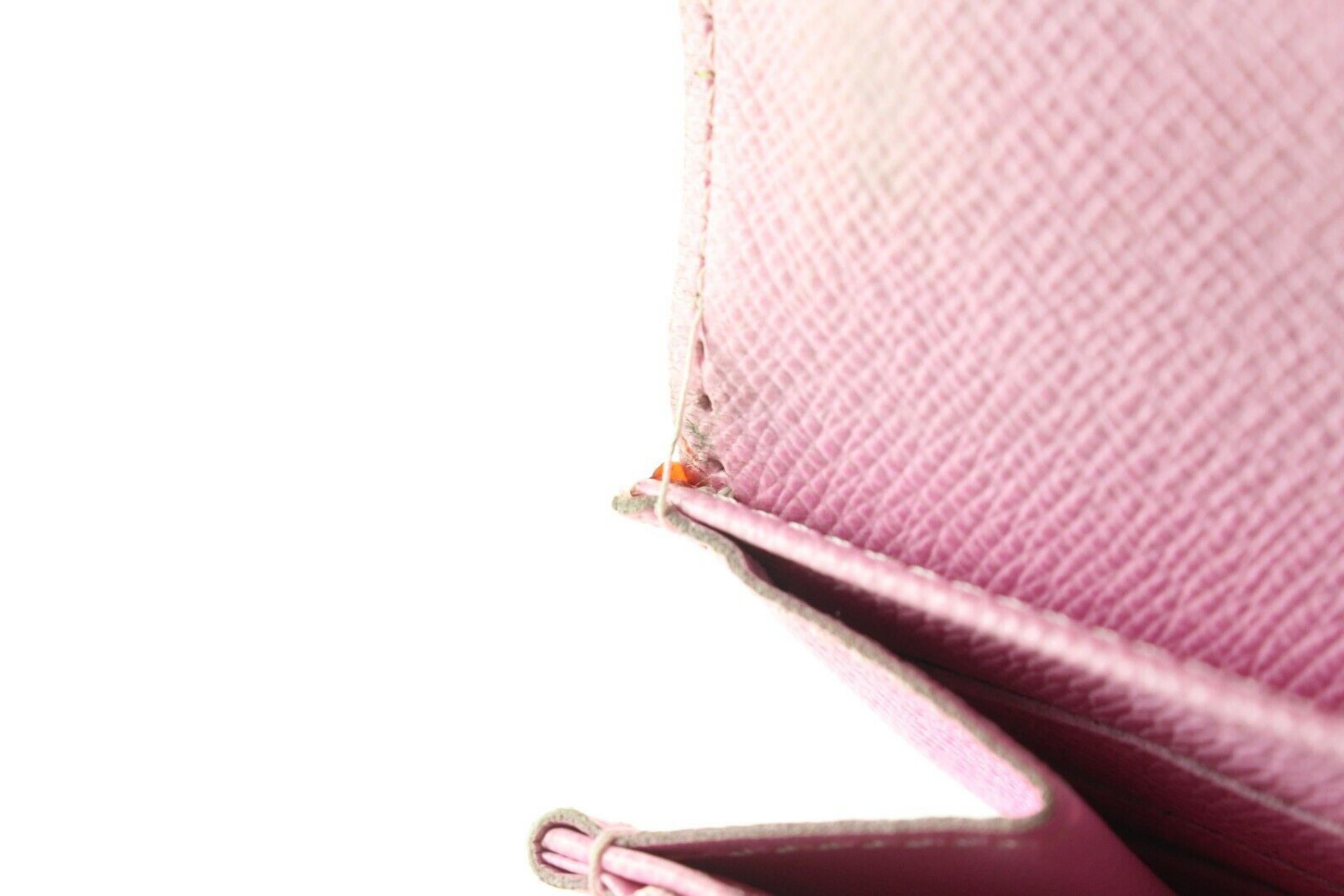 Louis Vuitton White Monogram Multicolor Sarah Flap Wallet Pink 6LV512S For Sale 8