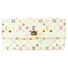 Weißes Monogrammierte Sarah Flap Brieftasche von Louis Vuitton in Rosa 6LV512S