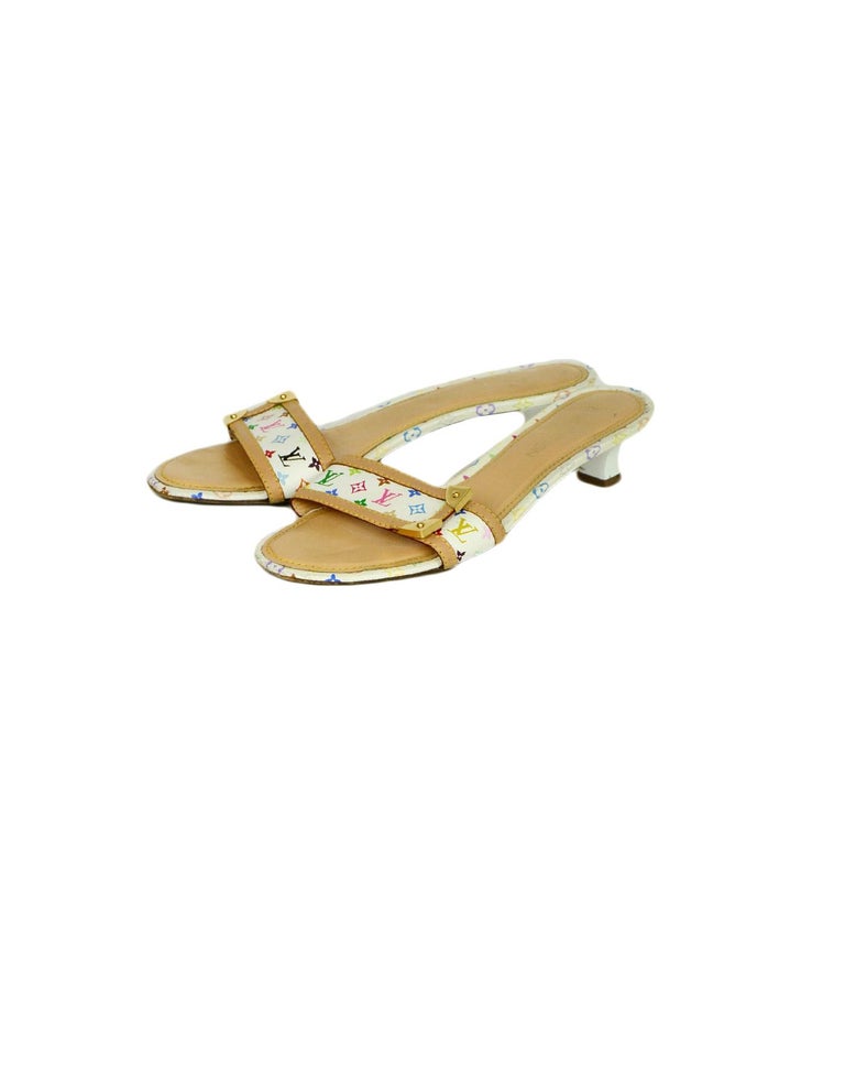 Louis Vuitton LV Monogram Rubber Slides - White Sandals, Shoes - LOU800954