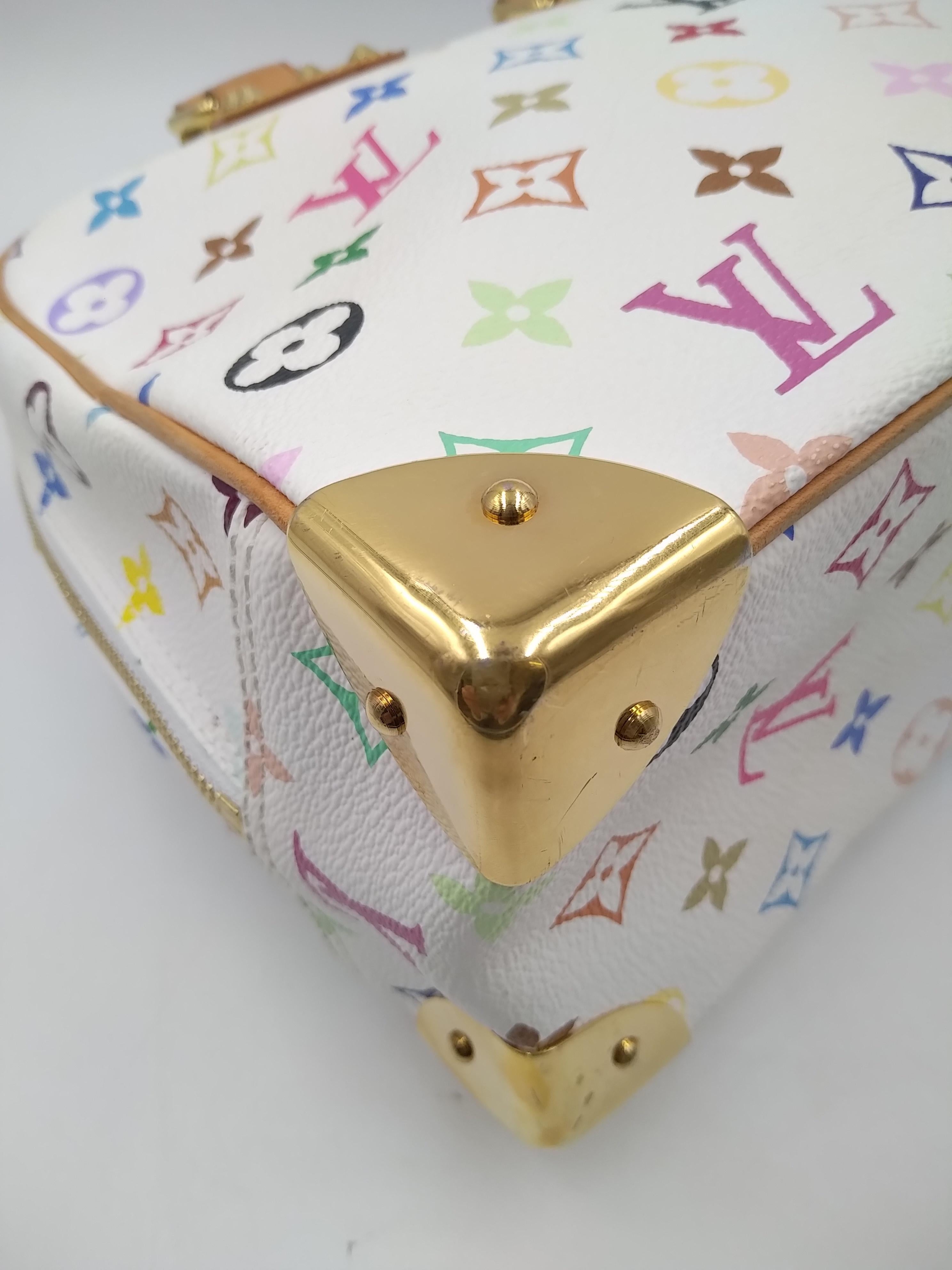 Women's or Men's Louis Vuitton White Monogram Multicolor Trouville Bag