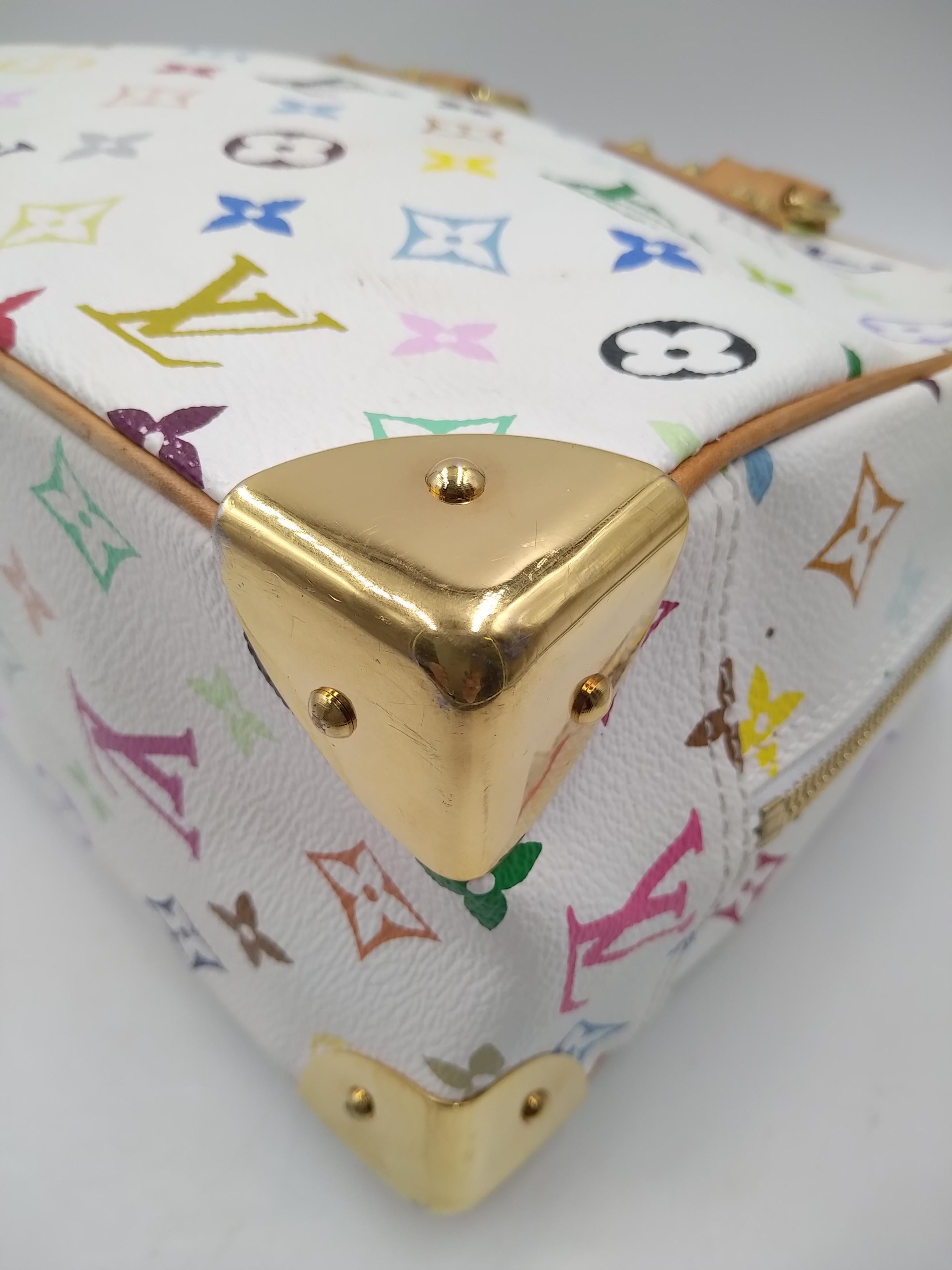 Louis Vuitton White Monogram Multicolor Trouville Bag 1