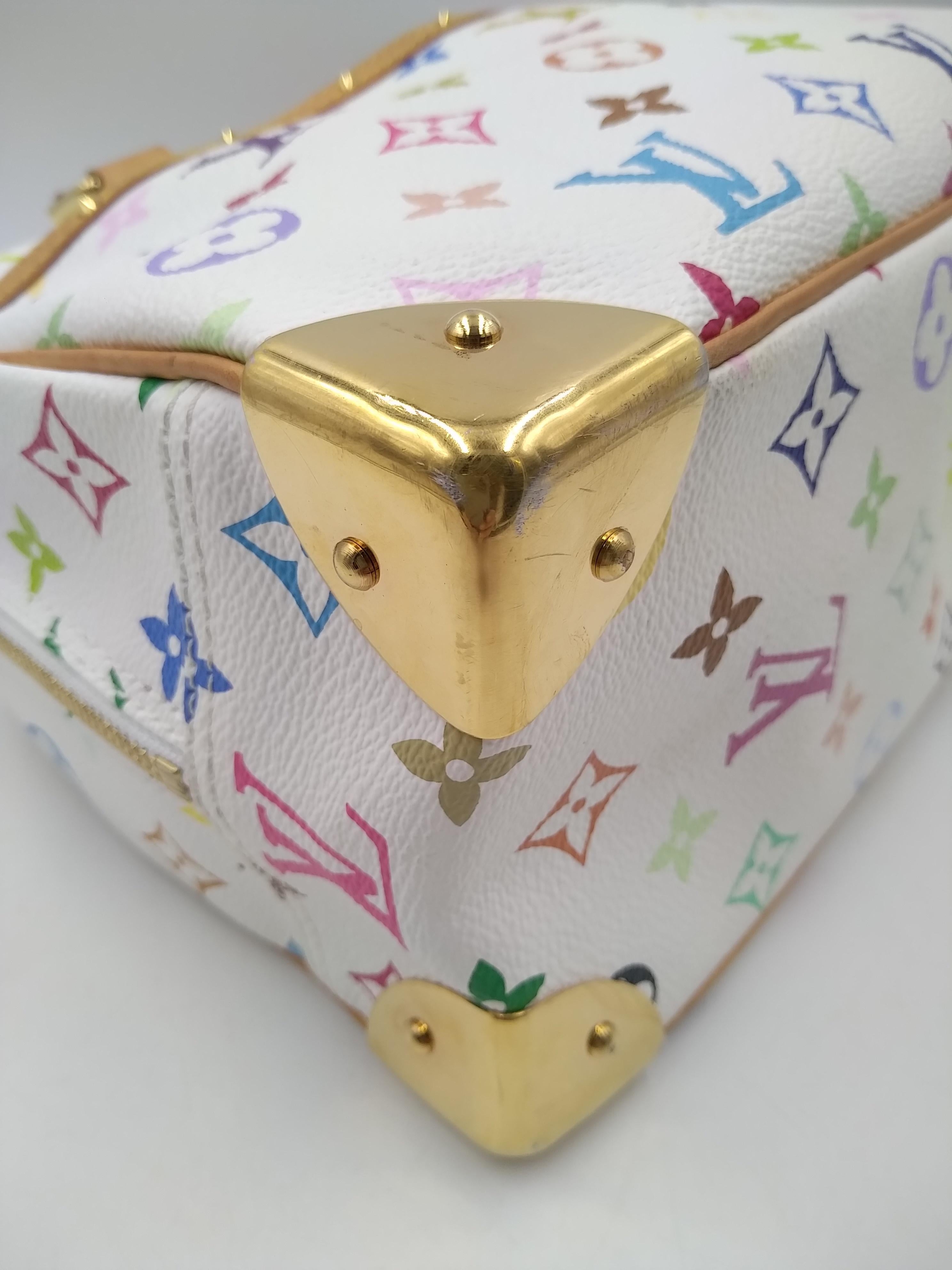 Louis Vuitton White Monogram Multicolor Trouville Bag 2