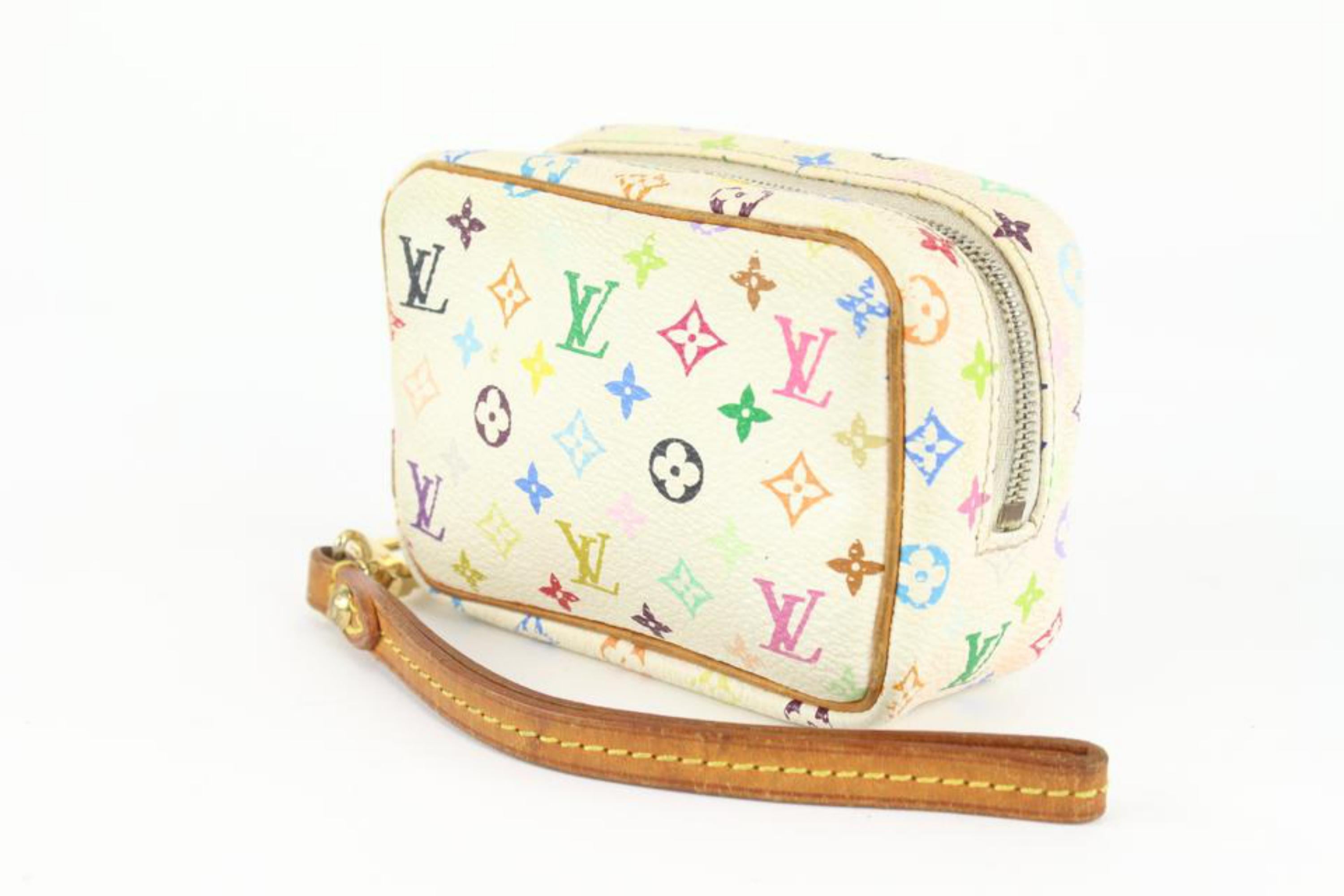 Louis Vuitton White Monogram Multicolor Wapity Trousse Cosmetic Pouch 1029lv35 7