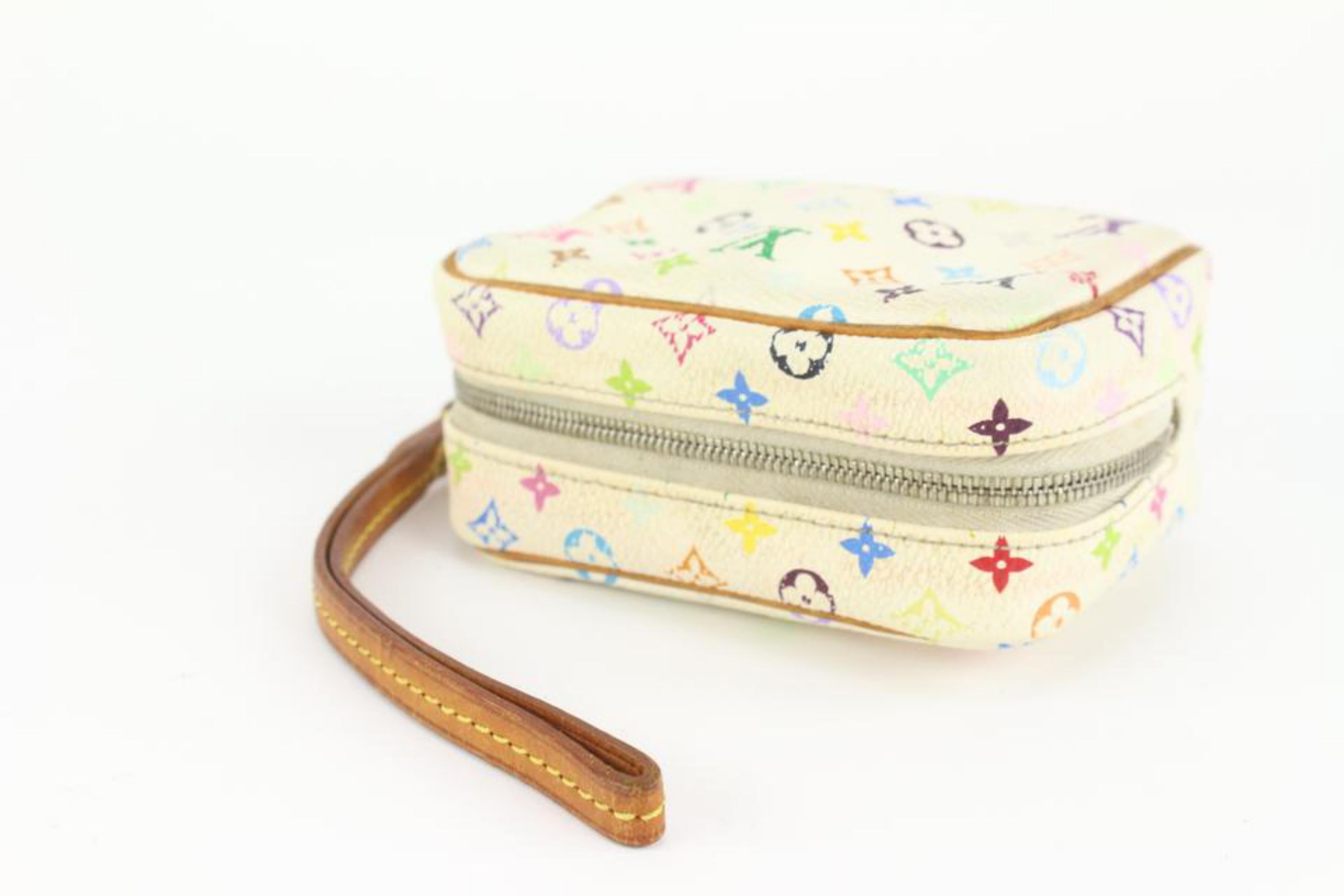 Louis Vuitton White Monogram Multicolor Wapity Trousse Cosmetic Pouch 1029lv35 4