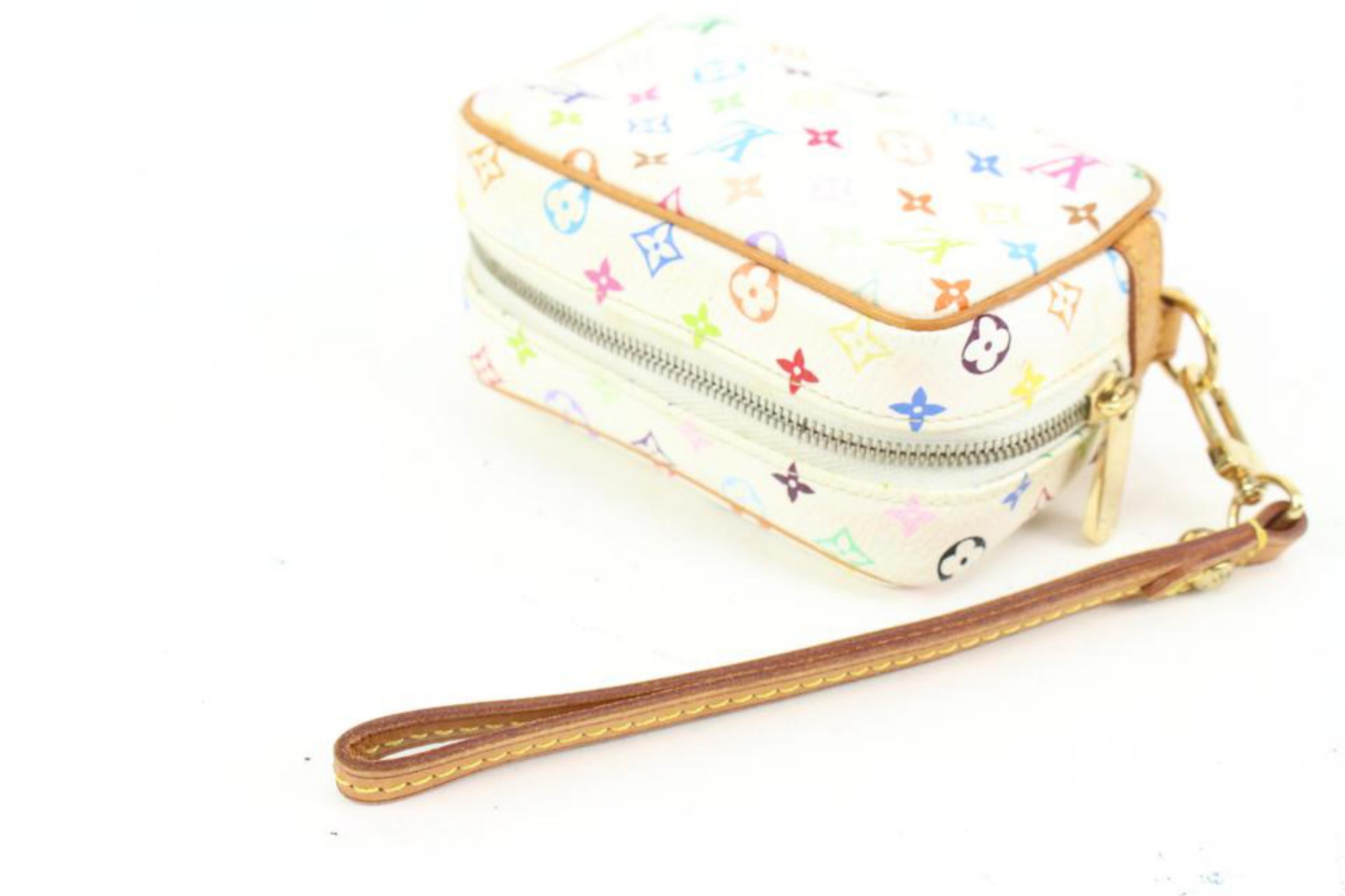 Louis Vuitton White Monogram Multicolor Wapity Wristlet Trousse Toiletry 48lz421 1