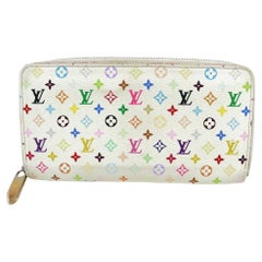 Vintage Louis Vuitton White Monogram Multicolor Zippy Wallet 862574