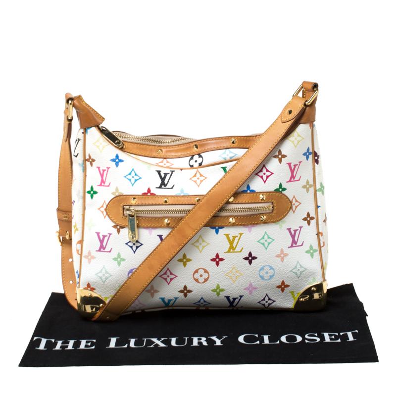 Louis Vuitton White Monogram Multicolore Boulogne Bag 5