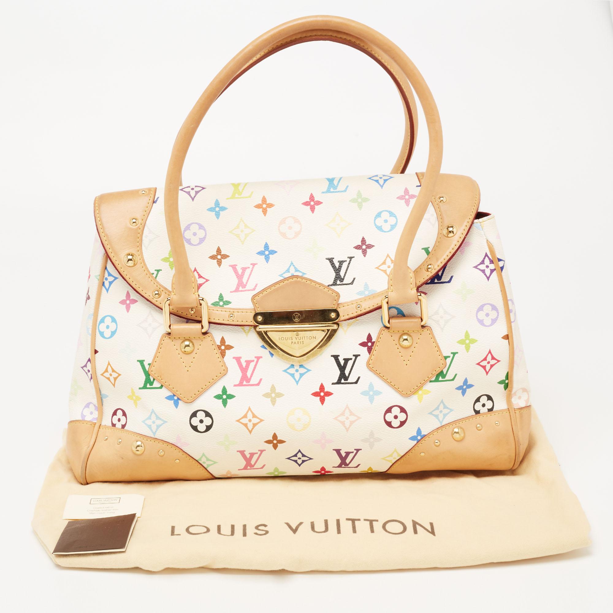 Louis Vuitton White Monogram Multicolore Canvas Beverly GM Bag 1
