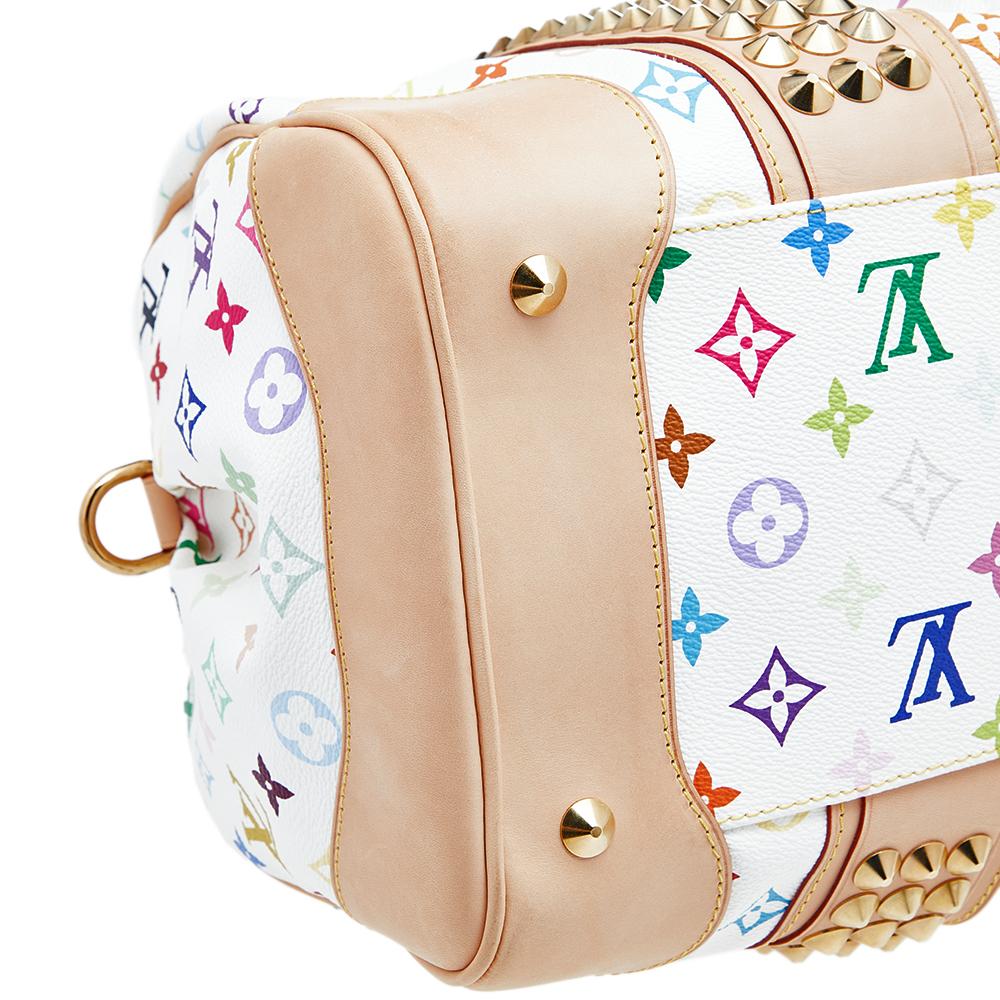 Women's Louis Vuitton White Monogram Multicolore Canvas Courtney GM Bag