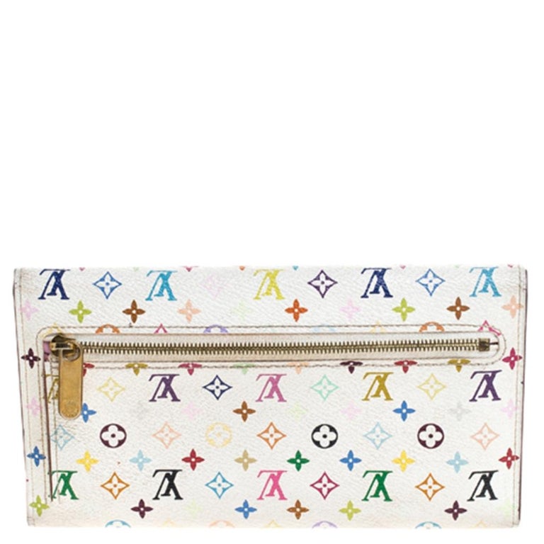Louis Vuitton White Monogram Multicolore Canvas Eugenie Wallet For Sale at  1stDibs