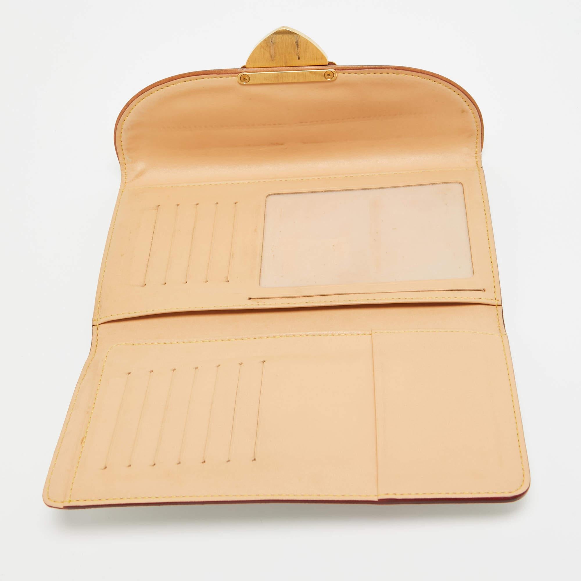 Eugenie-Brieftasche von Louis Vuitton, weißes Monogramm, mehrfarbiges Segeltuch, Eugenie im Angebot 4
