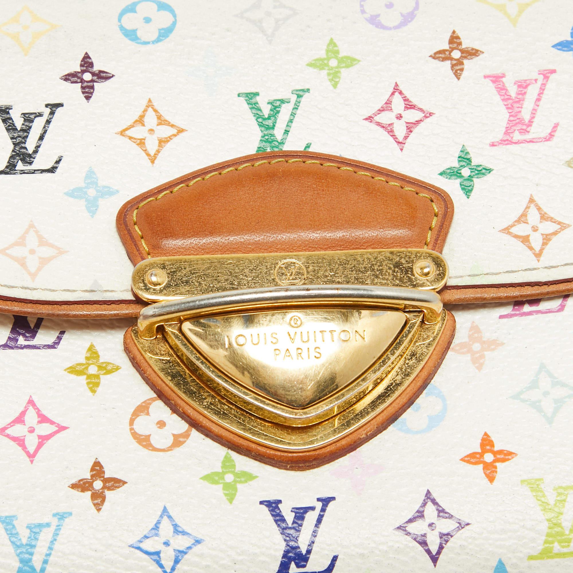 Eugenie-Brieftasche von Louis Vuitton, weißes Monogramm, mehrfarbiges Segeltuch, Eugenie im Angebot 5