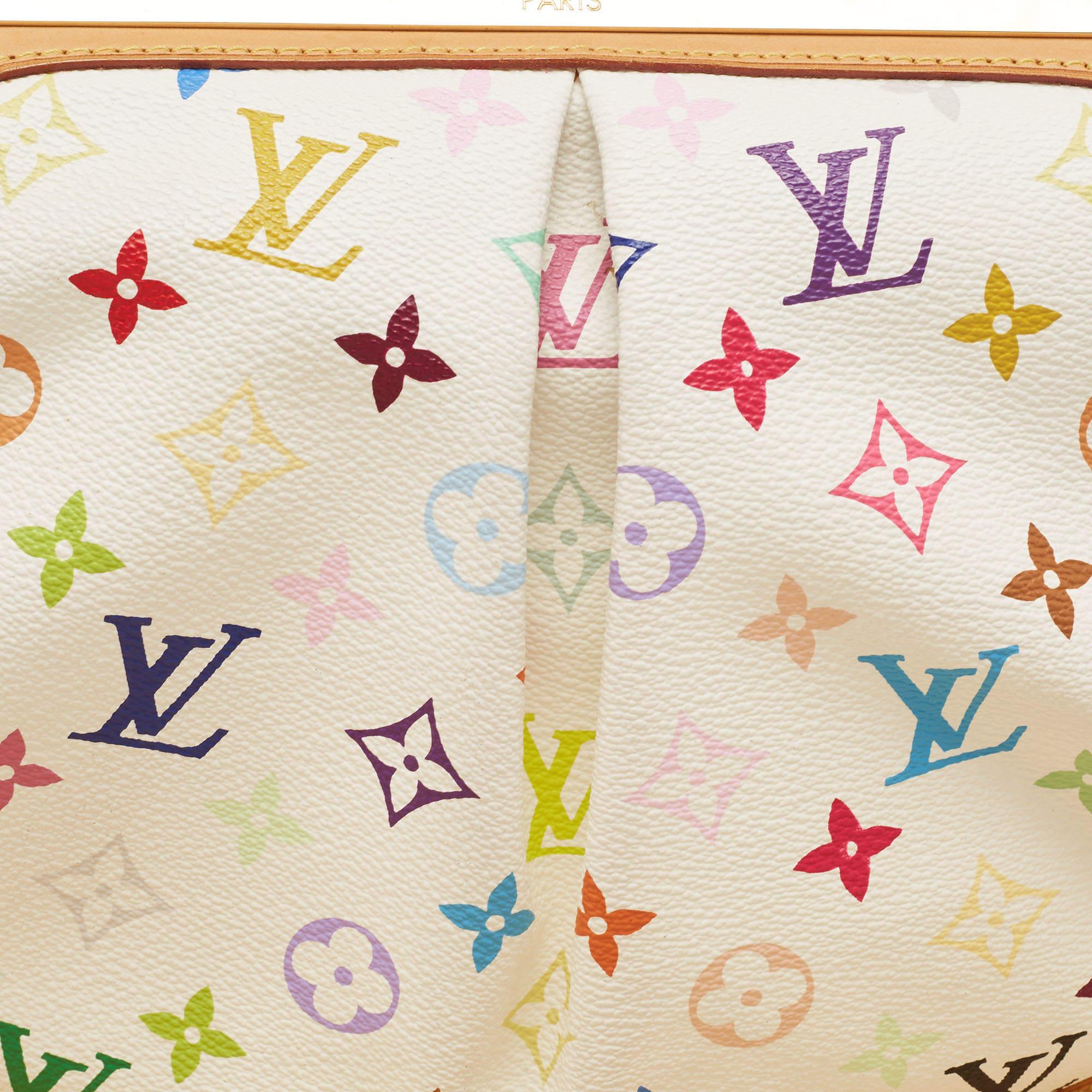 Louis Vuitton White Monogram Multicolore Canvas Judy GM Bag For Sale 2