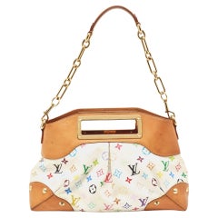 Bolso Louis Vuitton Blanco Monograma Lienzo Multicolor Judy MM