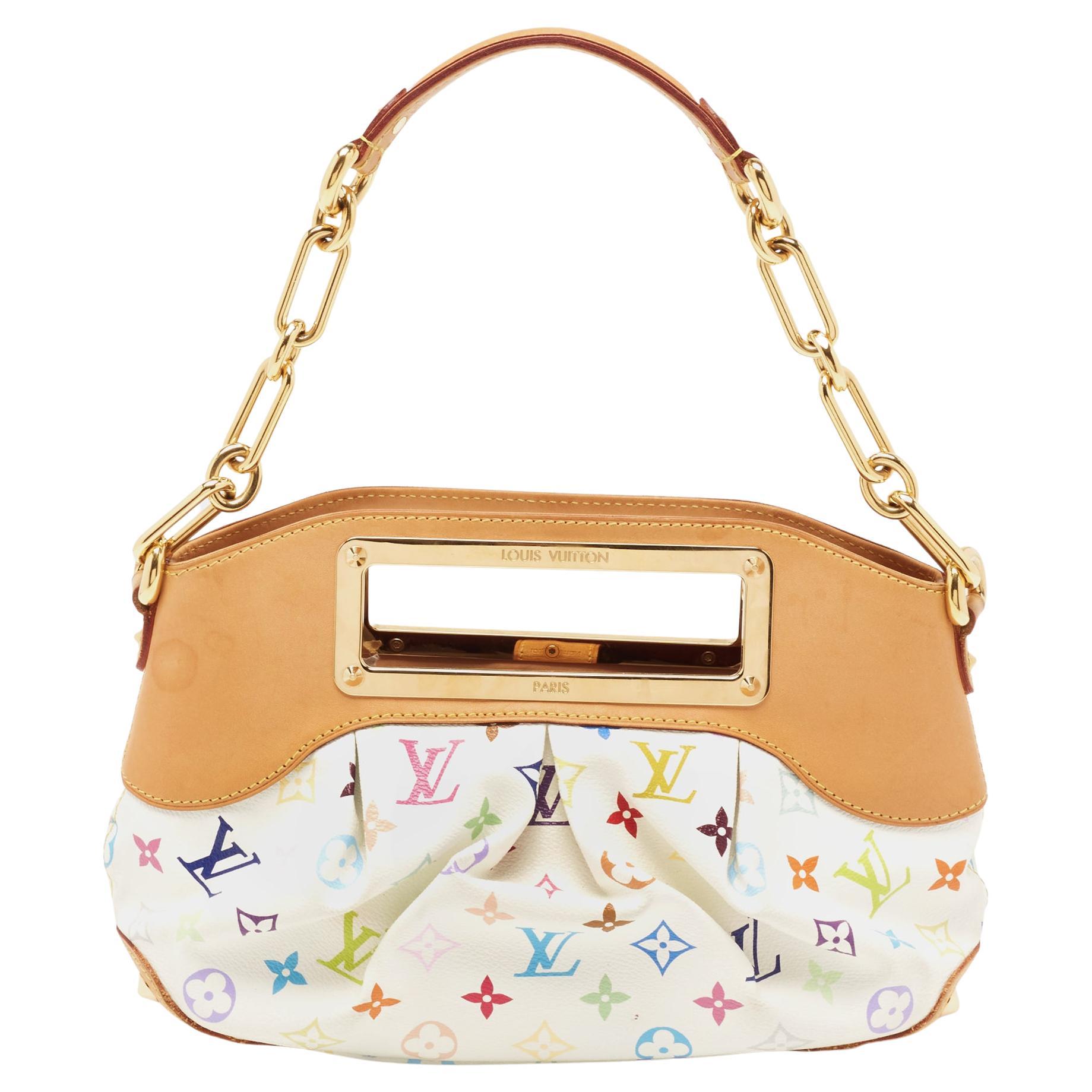 Louis Vuitton White Monogram Multicolore Canvas Beverly GM Bag For Sale