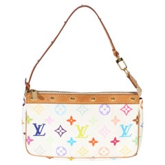 Louis Vuitton White Monogram Multicolore Canvas Pochette Accessoires