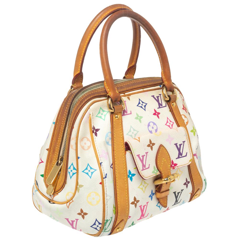 Louis Vuitton Weiß Monogramm Multicolore Canvas Priscilla Tasche Damen