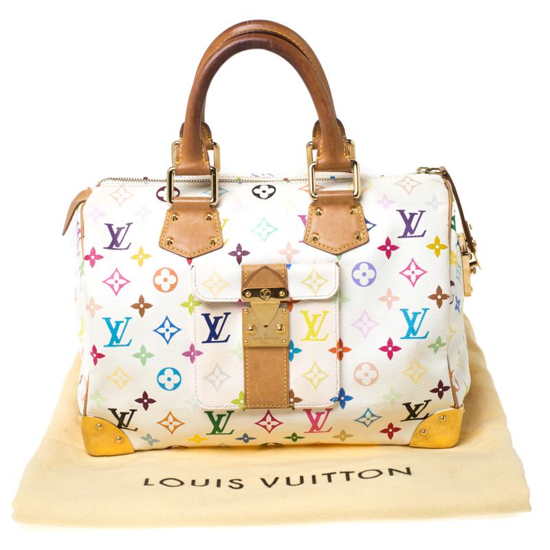 Louis Vuitton White Monogram Multicolore Canvas Speedy 30 Bag 7