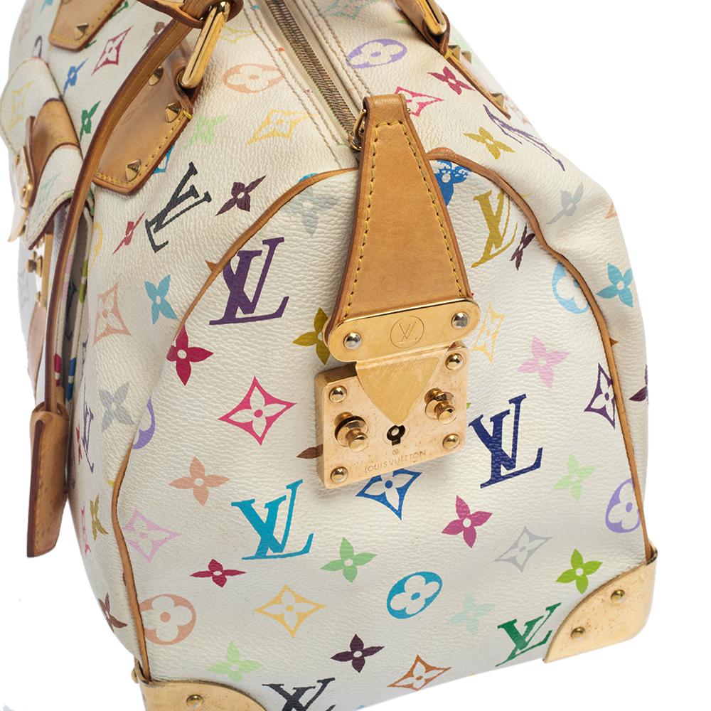 Louis Vuitton White Monogram Multicolore Canvas Speedy 30 Bag 5
