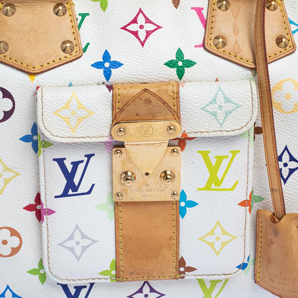 Louis Vuitton White Monogram Multicolore Canvas Speedy 30 Bag 7
