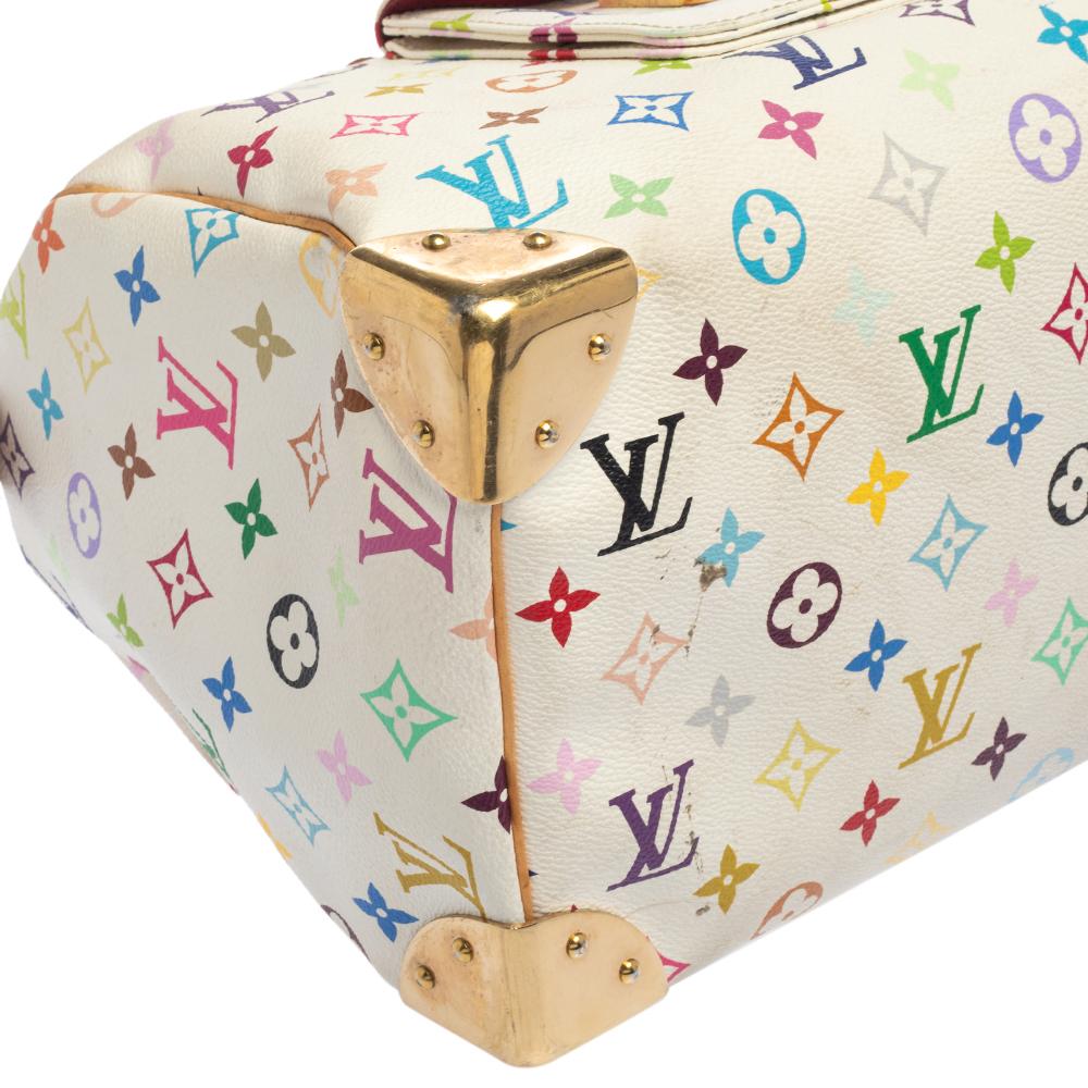 louis vuitton bag white multicolor