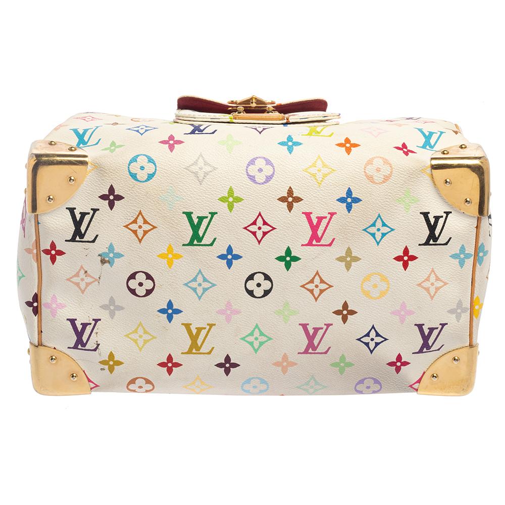 Louis Vuitton White Monogram Multicolore Canvas Speedy 30 Bag 1