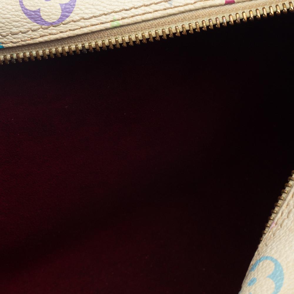 Louis Vuitton White Monogram Multicolore Canvas Speedy 30 Bag 2